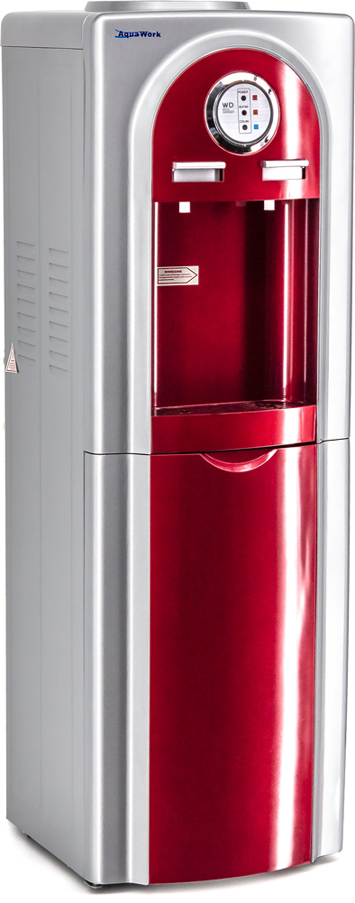 Кулер для воды Aqua Work 5-VB красный со шкафчиком электронный