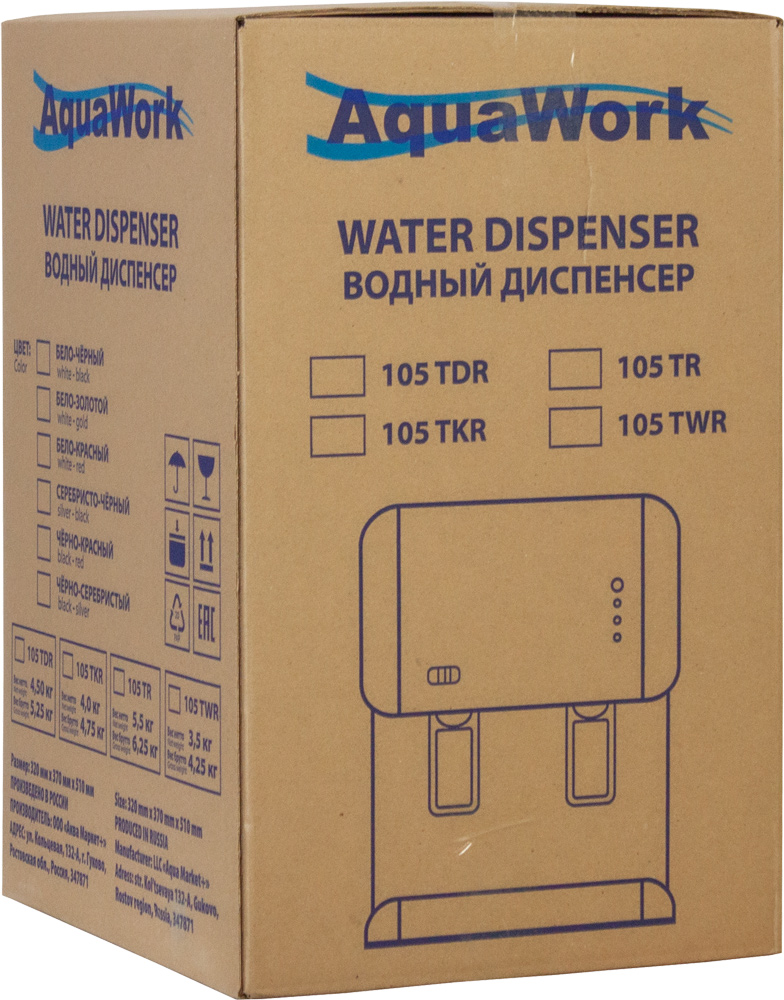 Aqua Work Кулер для воды Aqua Work 105-TKR бело-черный без охлаждения